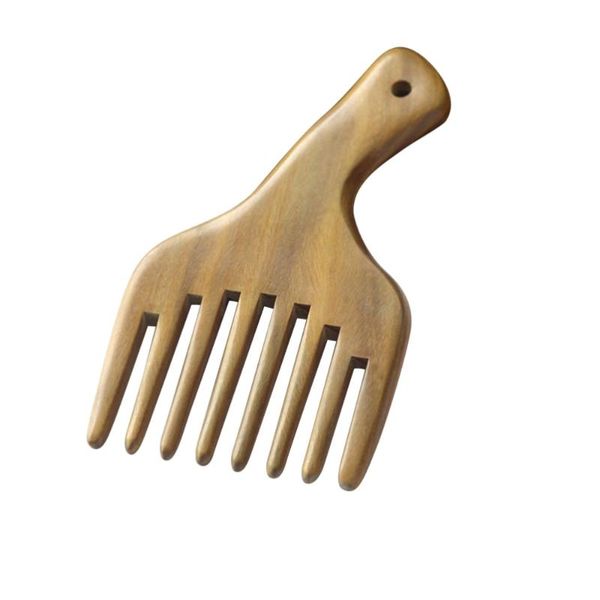 

hair brushes comb wooden pick wide tooth sandalwood, Silver