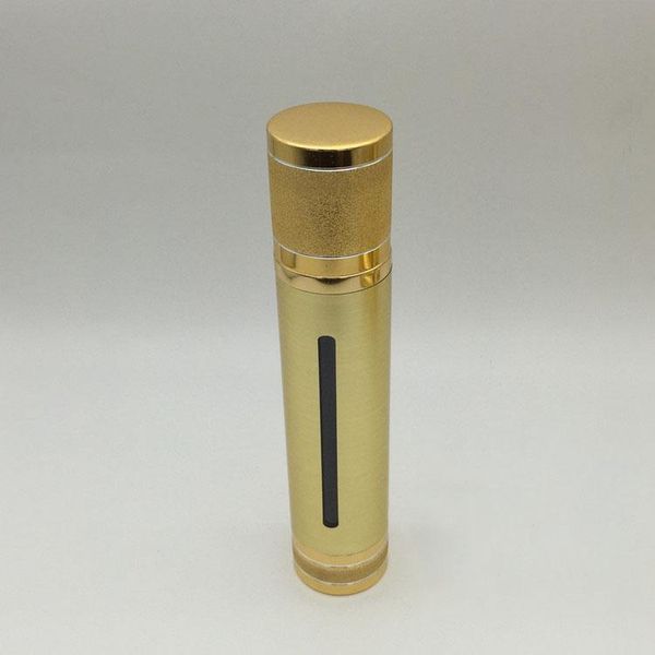 

120ml gold vacuum bottles with window emulsion cosmetic container perfume sprayer bottles,empty skin care airless bottle