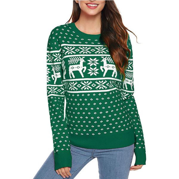 

tongxiang christmas sweater autumn winter jacquard pullover, White;black