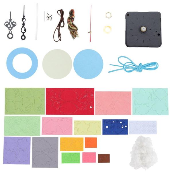 

wall clocks 1 set kids diy clock material decor