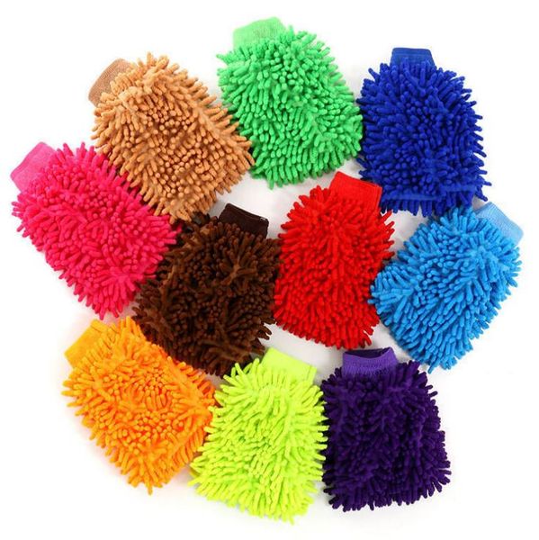 Carro Lavagem Luva Microfiber Chenille Luvas de Limpeza Coral Fleece Anthozoan Esponja Lavagem Lavagem Luva Limpa Luva Mitt Super Mitt Sn3837