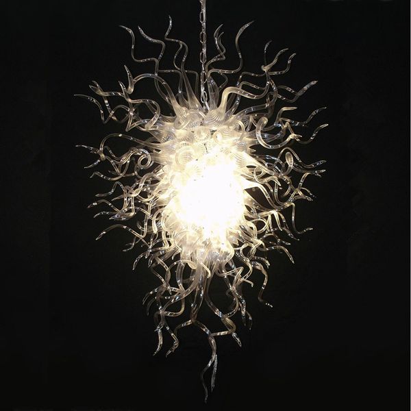 2021 Maßgeschneiderte Lampe, transparente Farbe, moderne Kunst, Glas-Kronleuchter, handgefertigte geblasene Kristall-Ketten-Pendelleuchten, individuell angepasst, 60 x 120 cm