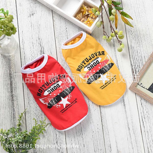 

honghongpet printed vest summer clothes teddy bear bipedal small dog