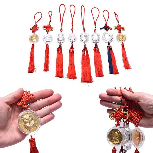 

interior decorations lucky 2021 year of commemorative coin ox gold car pendant gift