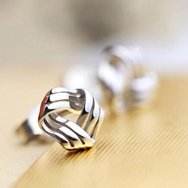 

stud simple fashion personality creative design three women sweet lovely earrings, Golden;silver