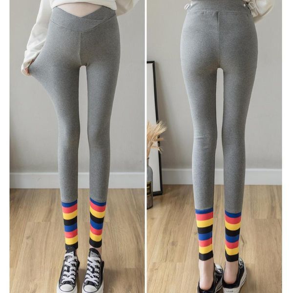 

women stripes casual slim low waist fitness maternity pants long trouser legging ladies casual bottoms skinny travel pants, White