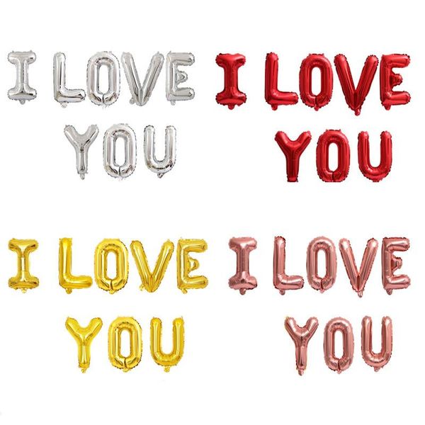 

i love you letter balloons set 40cm large aluminum foil inflated love balloon kit for valentines wedding anniversary party decor