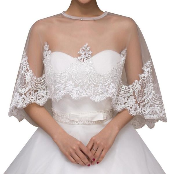 

wraps & jackets elegant lace wedding bolero bridal jacket ivory accessories, White