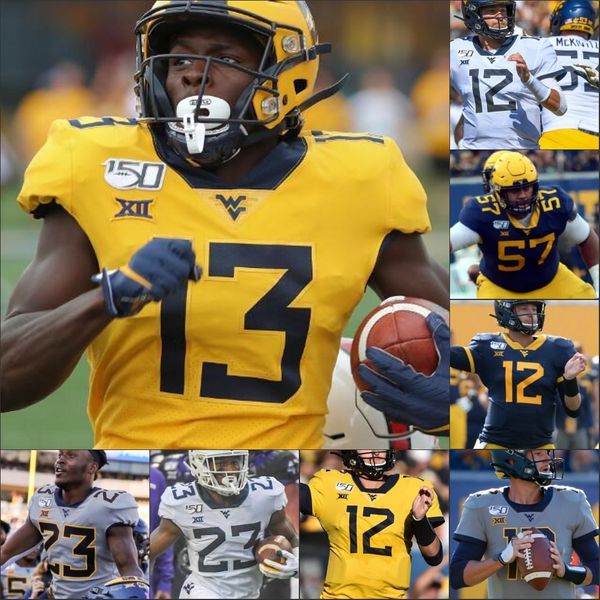 

ncaa west virginia mountaineers wvu football stitched jersey kwantel raines marcus simms trey lowe iii jack allison tevin bush, Black