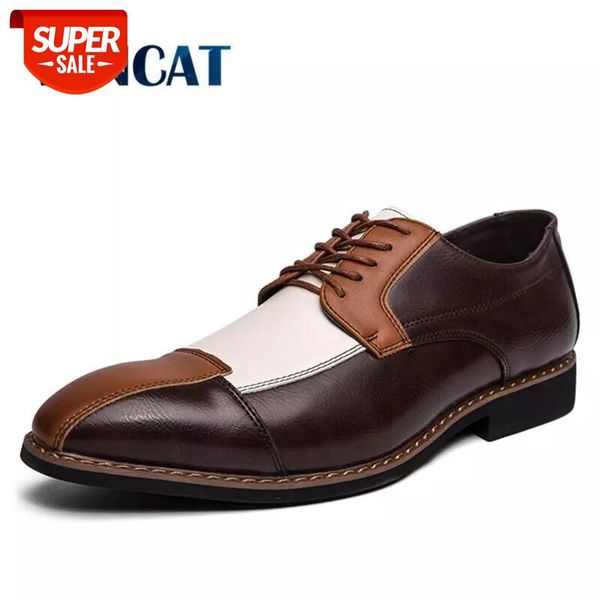 

new spring autumn fashion office men's shoes classic leather men business dress shoes wedding party oxford shoes size 38-48 #lb9n