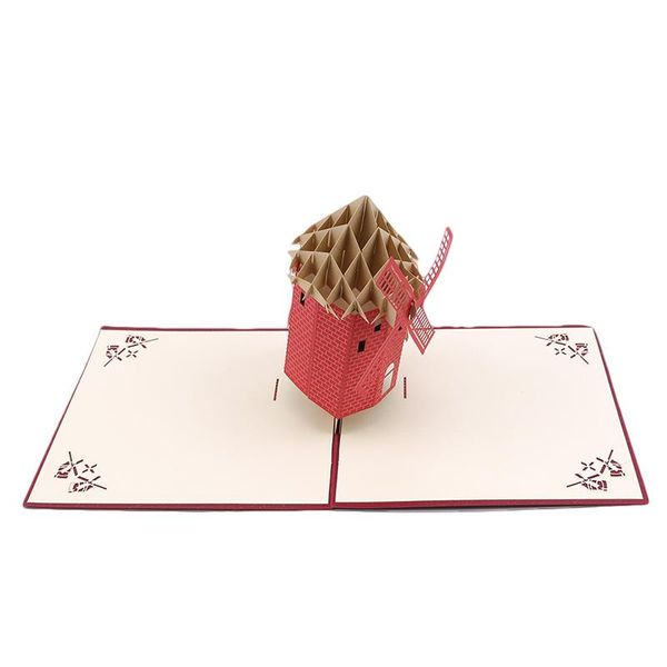 

greeting cards 3d up card dutch windmills birthday anniversary gift postcard wedding invitations souvenir