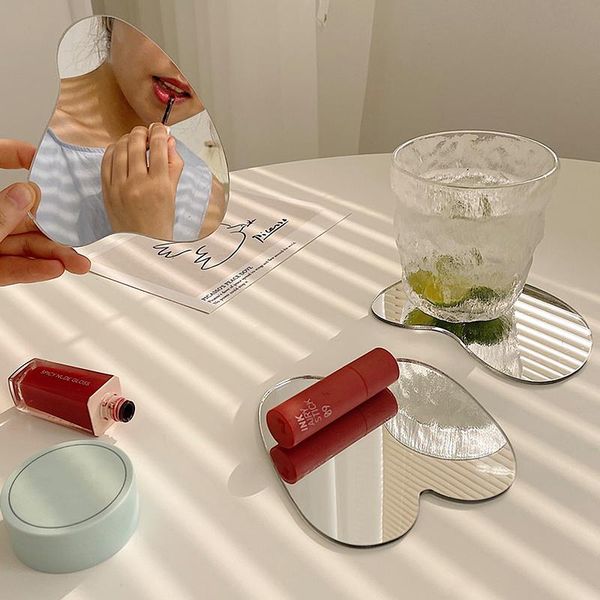 

mats & pads 3pcs nordic simple mirror water cup acrylic insulation pad deskornaments coffee shop placemat home decor