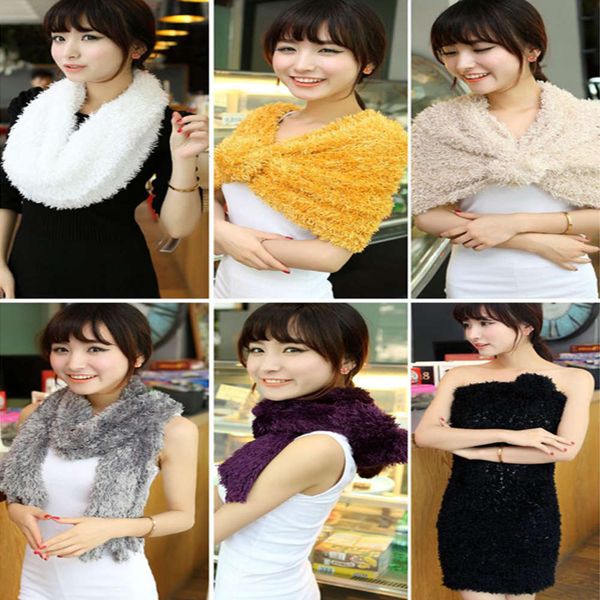 

multifunctional magic scarf shawl spring thick cloak women's autumn and winter warm knitting neck, Blue;gray