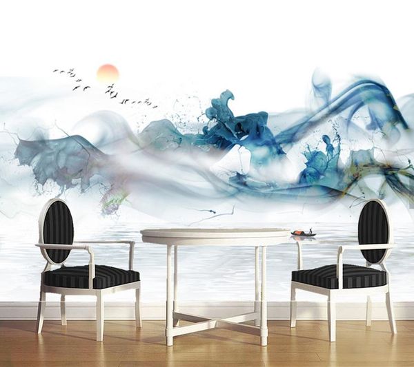 

wallpapers abstract ink landscape mood murals,living room bedroom tv sofa wall el restaurant modern wallpaper papel de parede