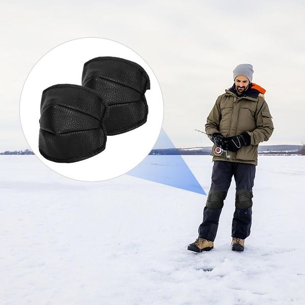 

elbow & knee pads 2021 windproof outdoor sports brace protectors winter warm thermal support for camping fitness exercise, Black;gray