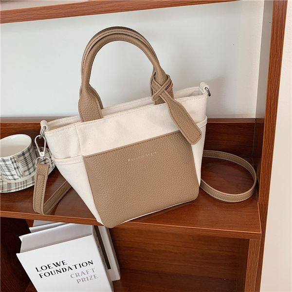 

handbag lovely portable canvas bag women's fashion 2021 student shoulder ins foreign style leisure messenger