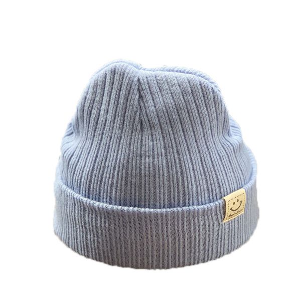 

2020 baby hat winter wool hat baby girl cute newborn super cute girl foreign style 0 autumn and winter boy 3 months, Blue;gray