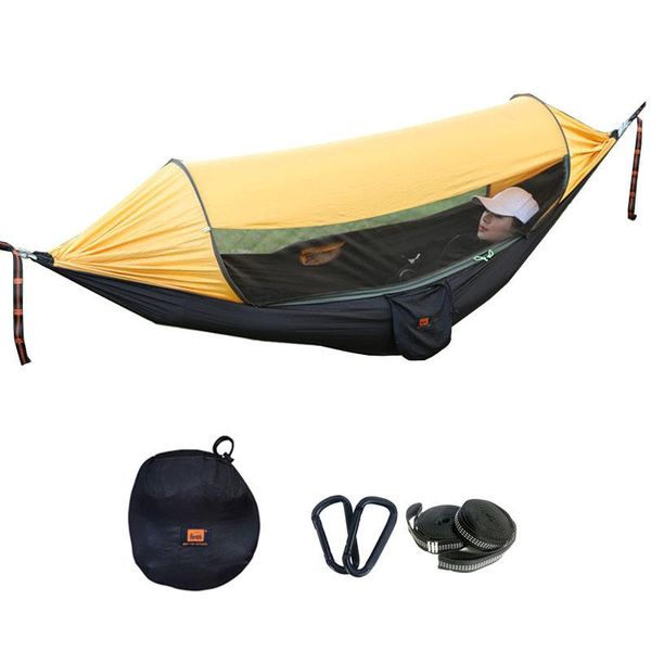 

outdoor games & activities multifunctional parachute material sunshade insect-proof portable hammock camping sleeping swing 290