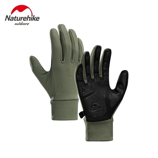 

outdoor touch-screen non-slip full finger cycling gloves silicone hiking climbing men women thin 211124, Blue;gray