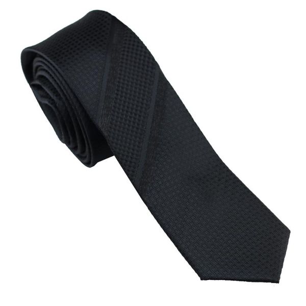 

bow ties coachella black solid color plaids w panel stripe necktie men skinny tie 6cm, Black;gray