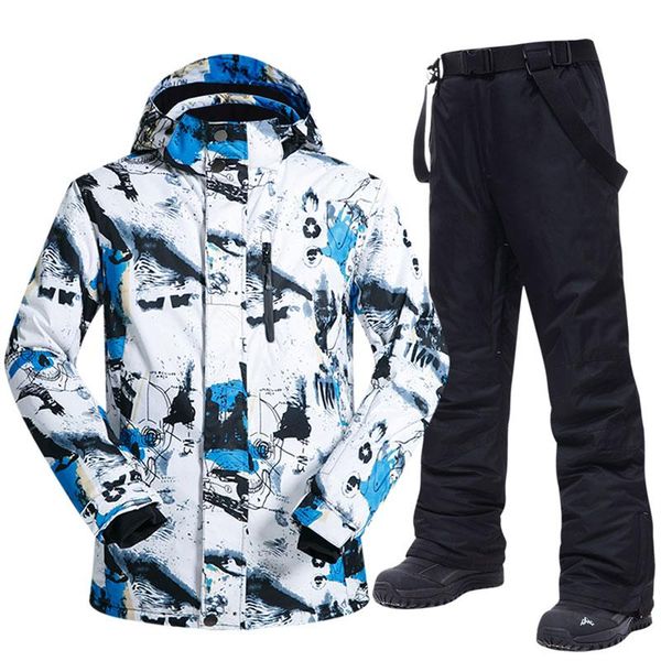 

skiing jackets waterproof ski suit for men winter outdoor thick warm windproof snowboard jacket and pants set equipment snow costumes