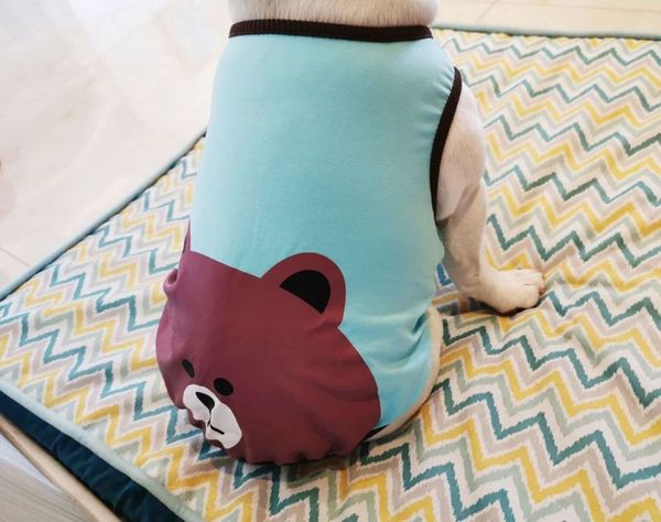 

fadou cloth pago fat dog summer cartoon cute bear all cotton comfortable pajama vt