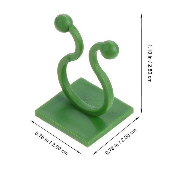 

fencing, trellis & gates 100pcs plant climbing fixer gardening tool wall paste hook (green)
