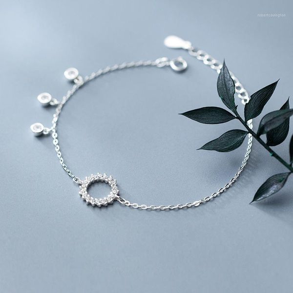 

miqiao 925 sterling silver women's bracelets anklet ornament fashion diamond zircon chain on leg silver hollow ring charm gift1, Red;blue