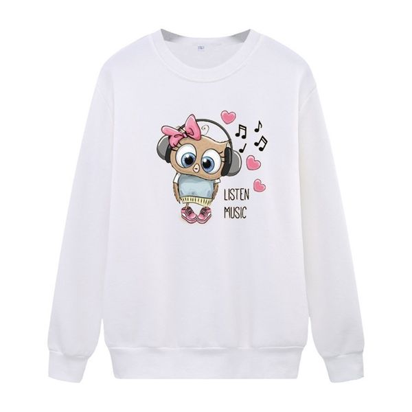

2020 autumn new cartoon loose round neck korean version versatile ins super fire thickened plush women's sweater, Black