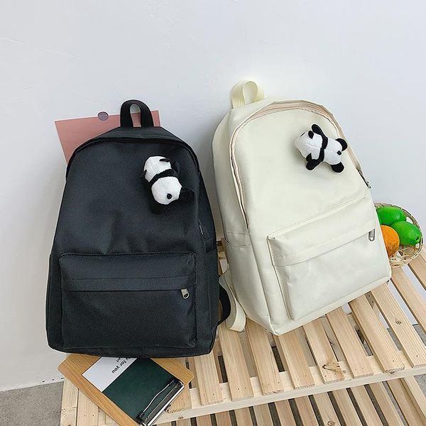 

backpack 2021 women's harajuku student schoolbag canvas papa bear travel
