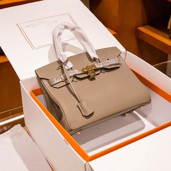 

7a+tote bag handmade togo luxury designer handbags imitation brands classic fashion women purse cowhide leather pochette clutch with orange