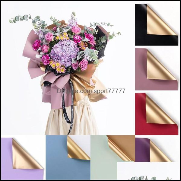 

wrap event festive party supplies home & gardendouble-sided color wrap florist flower bouquet wrapped korean style gift packaging paper drop