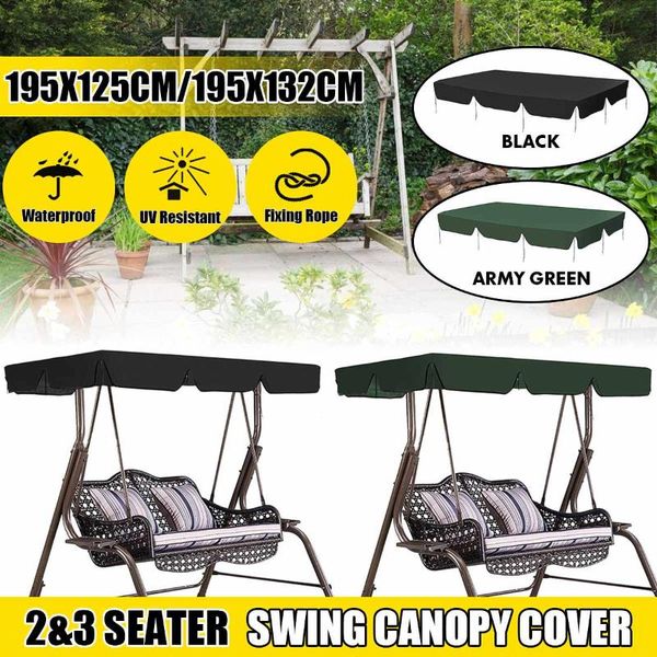 

shade black/green swing cover canopy replacement porch patio outdoor chair awning protection against uv rays