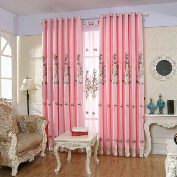 

curtain & drapes modern simple cationic gold silk jacquard shade curtains for living dining room bedroom.