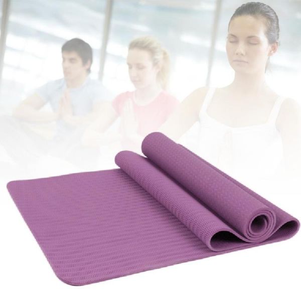 

yoga mats solid color home gym fitness exercise workout anti-slip tpe mat carpet