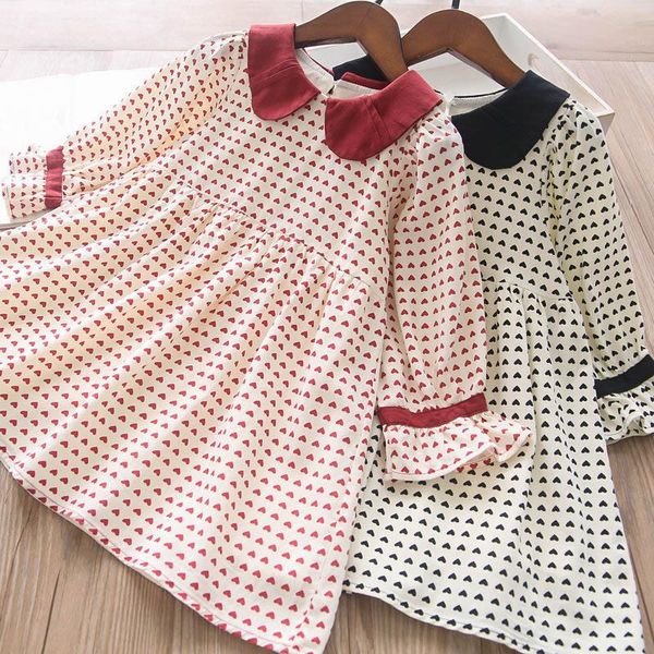 

girl's dresses girls print cotton princess dress wholesale baby girl, Red;yellow