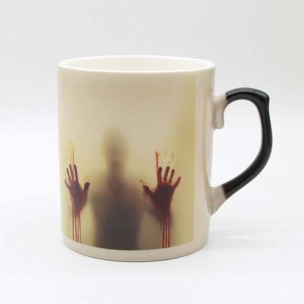 

mugs zombie bone china morph coffee mug disappearing cups transforming novelty heat changing color tea