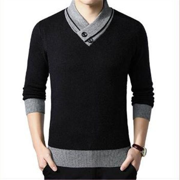 

men's sweaters men pullover coat man winter fashion v-neck solid casual warm knitting jumper male pull homme g8la, White;black