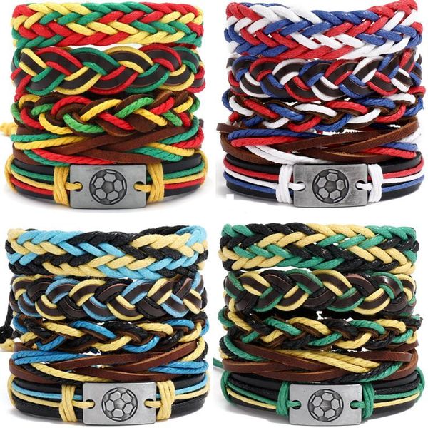 Bracelete de couro do punk ajustável dos homens ajustáveis ​​do couro para a joia artesanal do vintage masculino