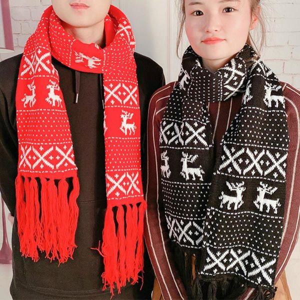 

scarves fashion xmas deer print shawl long scarf merry christmas scarfs gifts, Blue;gray