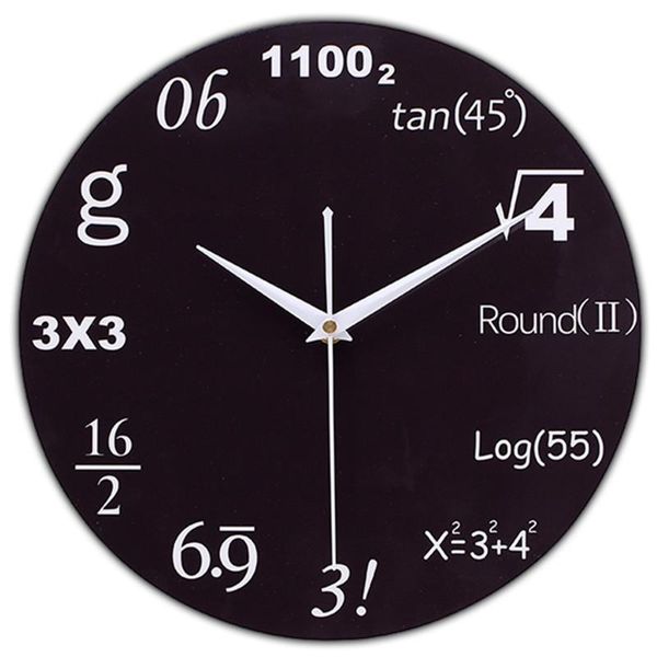 

wall clocks modern design novelty maths equation clock horloge art watch relogio de parede home decor 2021 fashion