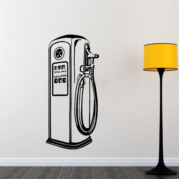 

wall stickers gas pump design car repair store poster autocar service art decal garage decor