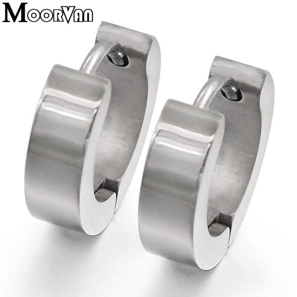 Stud Moorvan Edelstahl Ohrringe Für Frauen Trendy Punk 2021 Hohe Qualität Runde Glatte Polieren Schmuck Männer Ohrring VE412