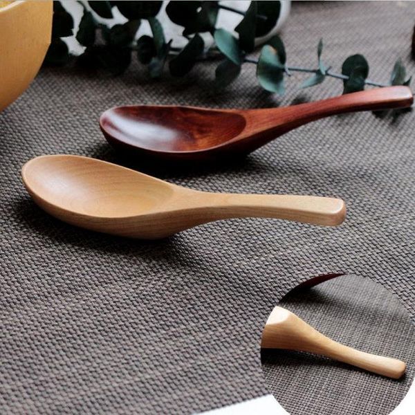 

spoons 14.5*4cm kitchen cooking wooden wood soup spoon healthy rice children tableware f20213902