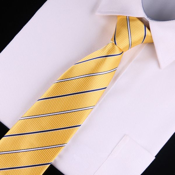 

2018 men women 8cm striped silk tie wedding business neck ties yellow neckties corbatas kravatte stropdas cravate pour homme, Black;blue