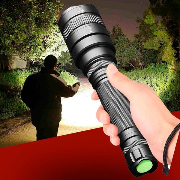 

flashlights torches cree xhp70.2 32w powerful tactical led torch 18650 battery adjustable focus bulbs hard light zoom lens waterp
