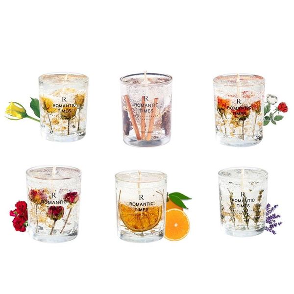 

real flower jelly wax essential oil scented candle smokeless fragrance soothing fragrance candle making supplies
