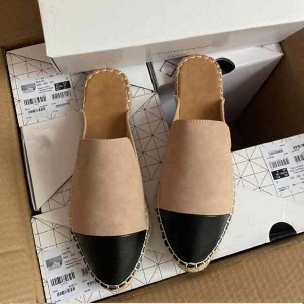 

summer beach shoes woman female slippers leisure flat-heeled half-packed loafers daily non-slip comfortable ladies mules slides, Black