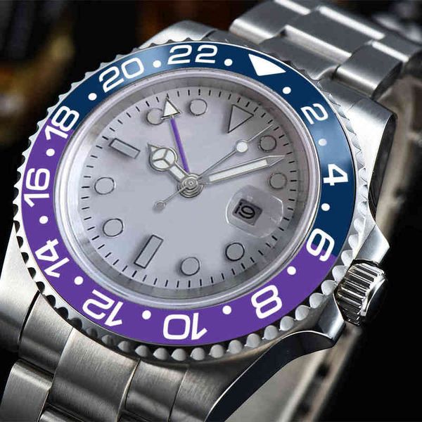 

mechanical clock automatic games men clocks sapphire crystal white scoreboard light-emitting hand steel case 40mm luxury date a8, Slivery;brown