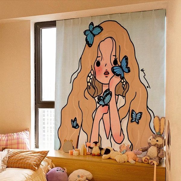 

curtain & drapes ins style perforation short for living room bedroom simple dorm shading cloth cabinet dust curtains
